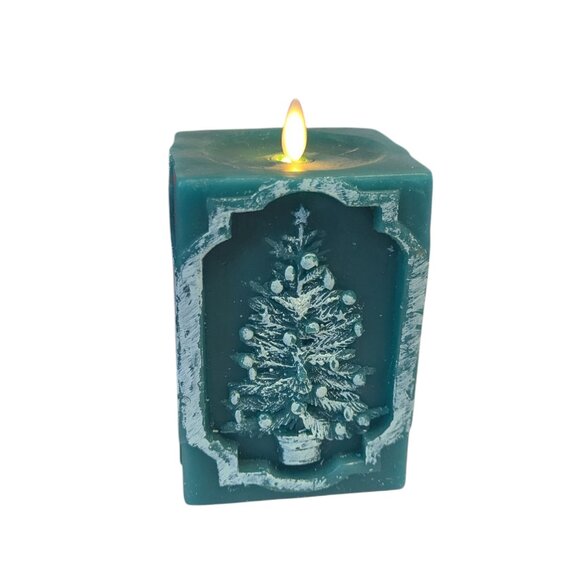Martha Stewart Other - Martha Stewart Flameless Luminaria Candle Wax Holiday Tree Christmas Cabin Core